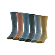 GOLDTOE Edition Mens Hiker Cushion Crew Socks, 6-Pack