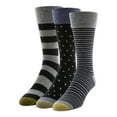 thumbnail image 1 of GOLDTOE Men's Mid-Calf Stripe Dots Crew Socks, Assorted, 1 of 4
