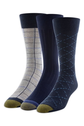 Edition Mens Dress Windowpane Crew Socks, 3-Pack