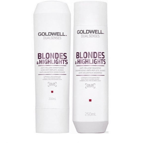 GOLDWELL DUALSENSES BLONDE AND HIGHLIGHTS ANTI-YELLOW SHAMPOO AND CONDITIONER COMBO