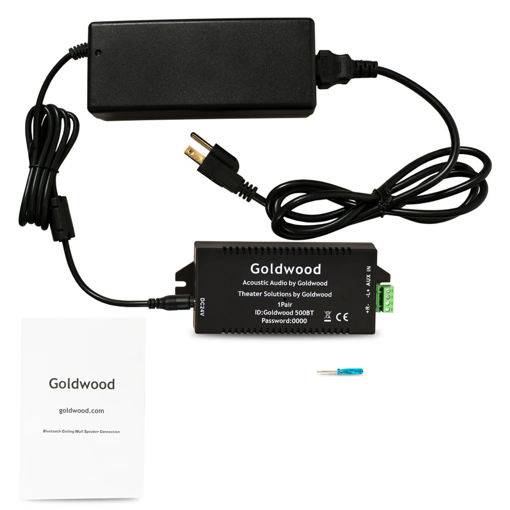 GOLDWOOD BT500 Bluetooth Speaker Power Amplifier for 2 Home Speakers - image 1 of 3