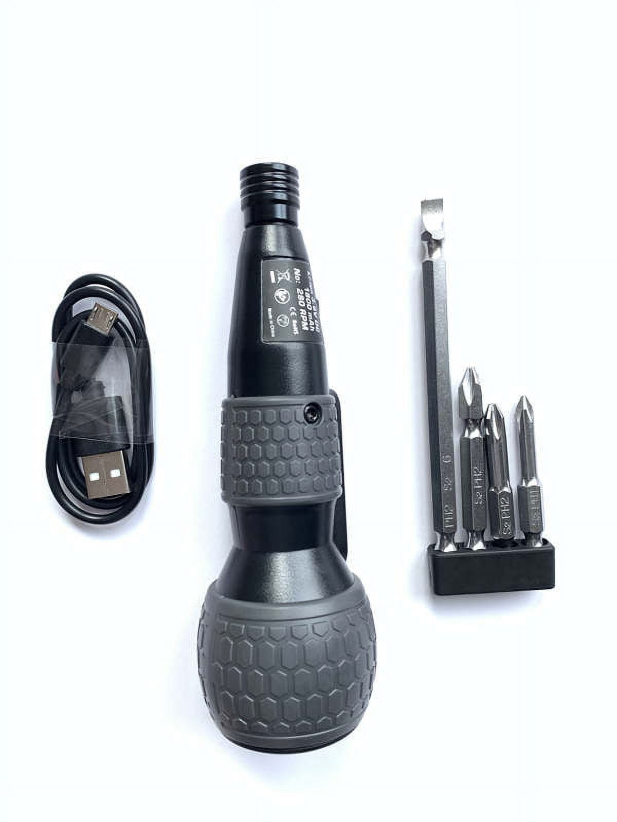 GOLEE screwdriver, Electric and Manual Duo with 4 Bits, USB Rechargeable with LED Light