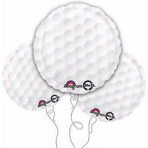 GOLF Ball PGA LPGA (3) 18" Mylar Birthday Party Foil Balloons