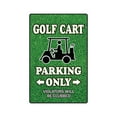 thumbnail image 1 of GOLF CART Parking Aluminum Sign golfer lover golfing clubs widow | Indoor/Outdoor | 10" Tall, 1 of 4