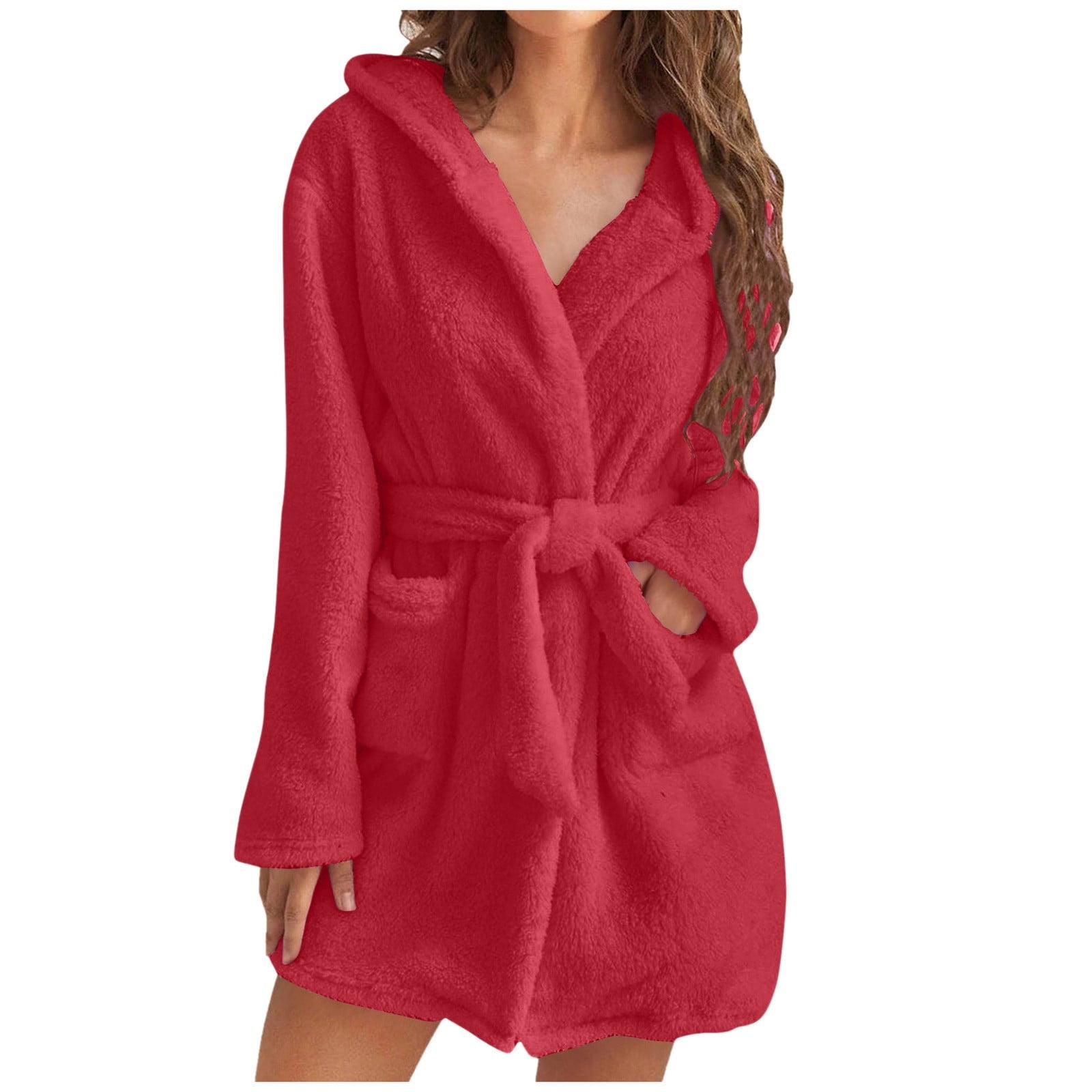 GOLIKEIT Robes for Women, Bath Robe Women's Hooded Fleece Bathrobes ...