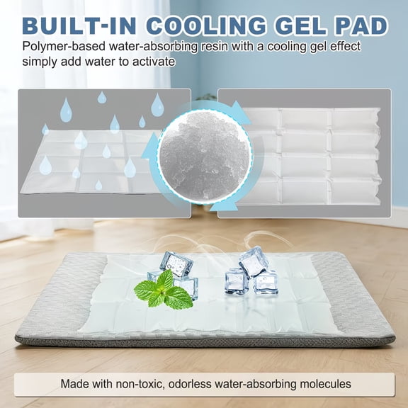 GOLOPET Dog Cooling Mat - Washable, Non-Slip, Foldable Pet Cooling Pad for Indoor/Outdoor Use