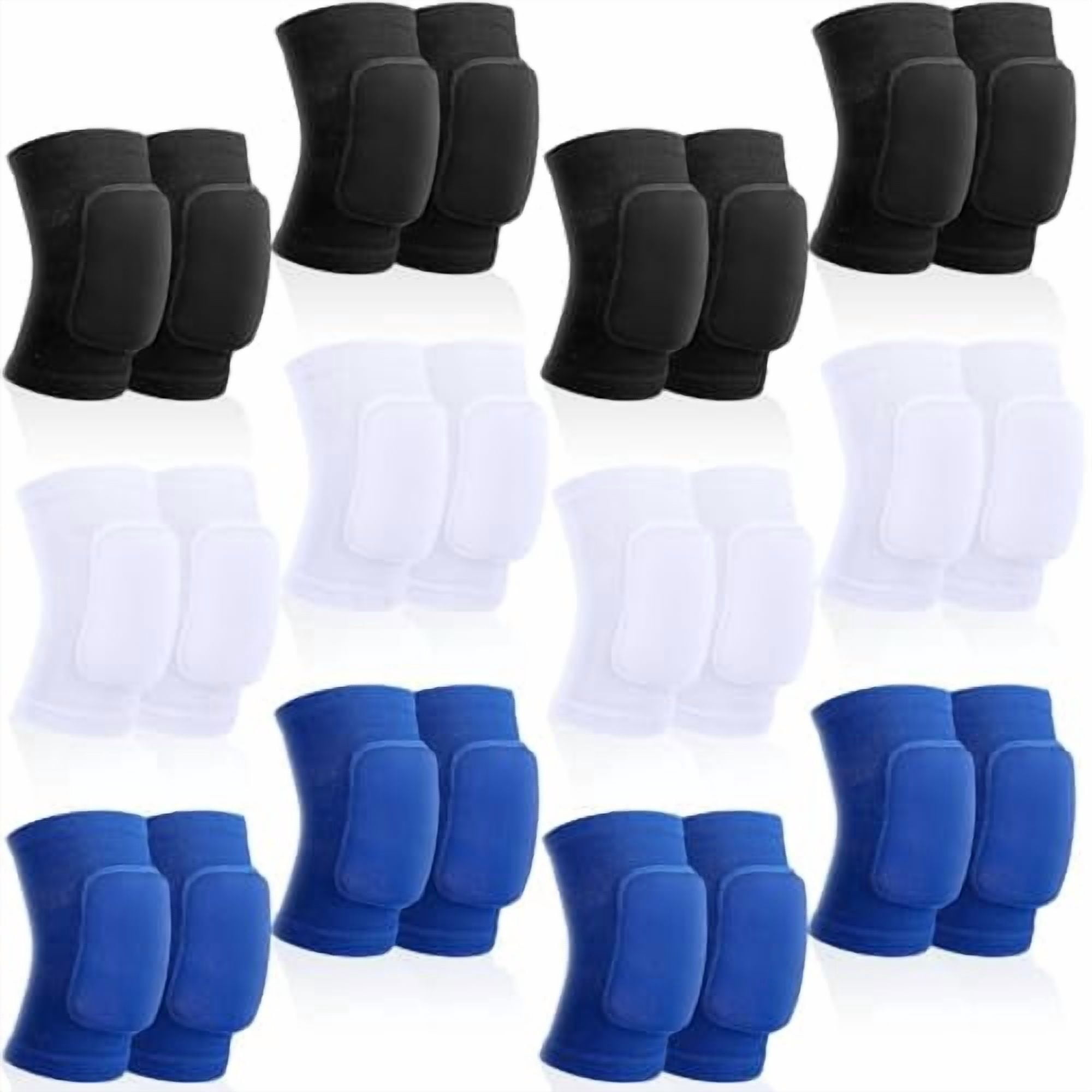 GOLRISEN 12 Pairs Volleyball Knee Pads for Dancers Soft Breathable Knee Braces for Men Women Football Soccer Yoga Skating Wrestling Running Cycling(Medium,Classic Color)