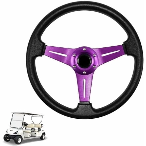 GOLRISEN Golf Cart Steering Wheel Universal Design for Club Car Ds and Precedent EZGO RXV & TXT, for Yamaha Golf Cart Steering Wheel
