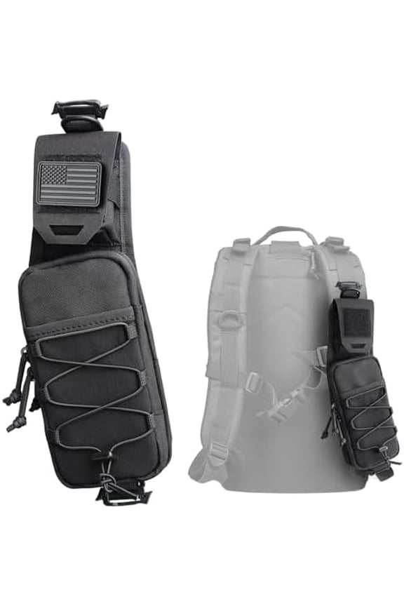 GOLRISEN Molle Backpack Accessories Pouch of Curve Design Version, Tactical Backpack Strap Pouch Hiking Backpack Attachment Pack