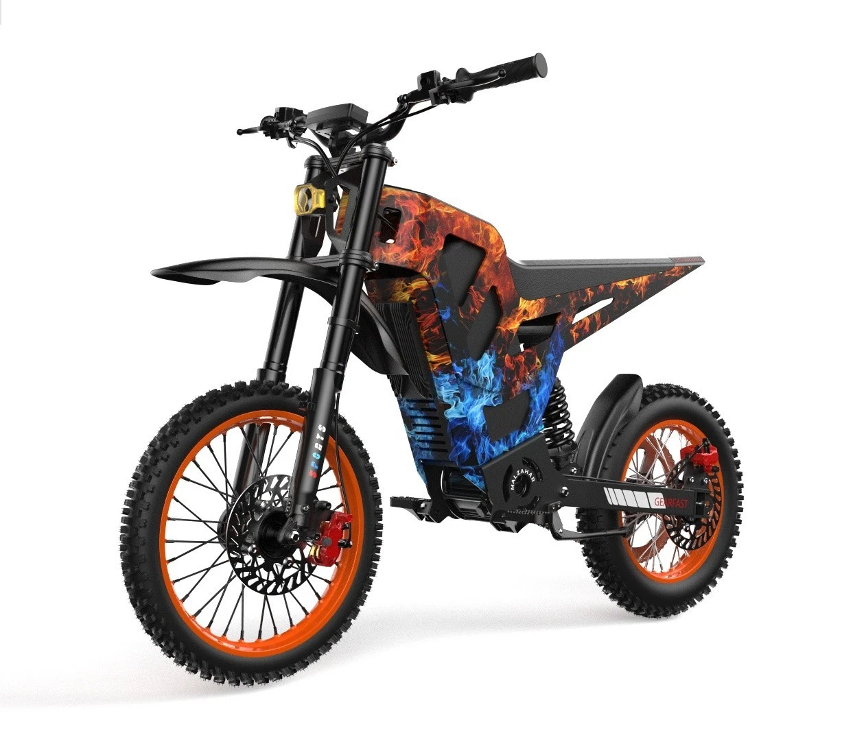 GOLUCKY Electric Dirt Bike for Teens Adults, 3000W Motor, 38MPH & 48Mile, 48V/21AH Removable Battery, 14"/12" Fat Tire, Hydraulic off-Road for Age 13+