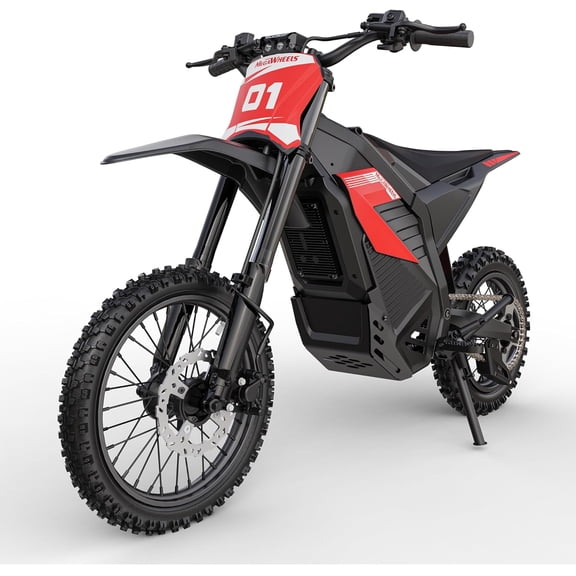 GOLUCKY Electric Dirt Bike for Teens Age 13+, 3550W, 42MPH, 48V/23.4AH Battery, 14"/12" off-Road Tire, Full Suspension Mountain off-Road E Dirt Bike
