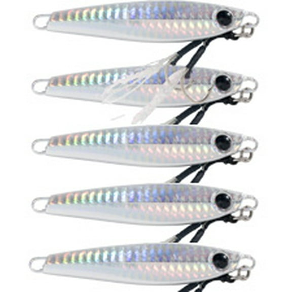 GOLURO - Slow Pitch Jig 60g - 5 Pack - High Reflective Finish