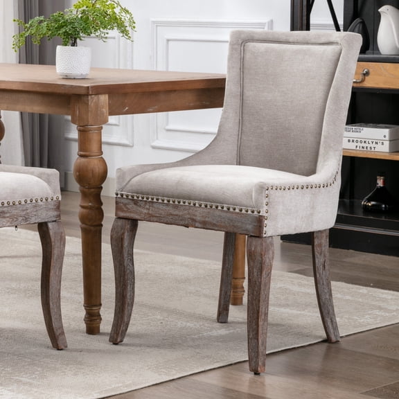 GOMYHOME 3-Piece Counter Height Dining Table Set with 2 Saddle Stools, Two-Tone White/Espresso