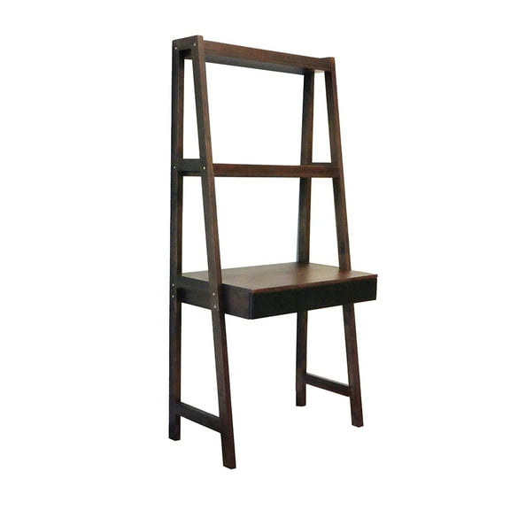 GOMYHOME 68" Modern Ladder Desk with Storage Drawer, 32" Compact Home Office Workstation