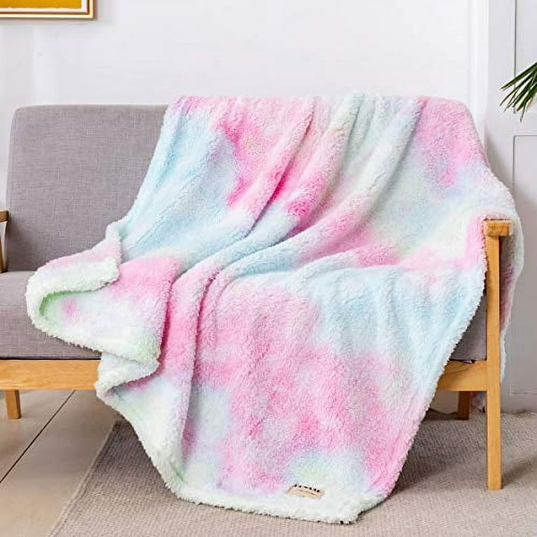  White Ivory Pink Cozy Soft Lightweight Throw Blankets