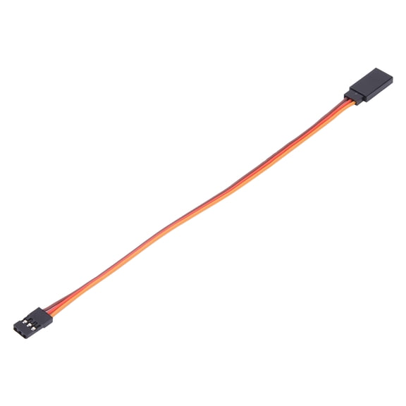 GONCON 10pcs JR Male to Female Servo Extension Lead Wire Cable for RC Futaba 500mm (19.68 Inches), PVC and Tin Plated Copper Extension Cord, Orange Red Brown RC Vehicle Flight Servos Cables