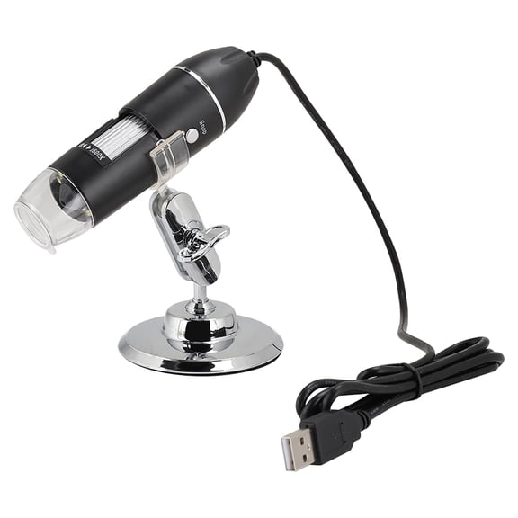 GONCON 1600X Digital Electron Microscope USB Video Camera 2MP HD Magnifier 1600x1200 Resolution with 8 LED Adjustable Light Sources and Metal Stand Bracket Included 15x10x5 inches / 38.1x25.4x12.7 cm