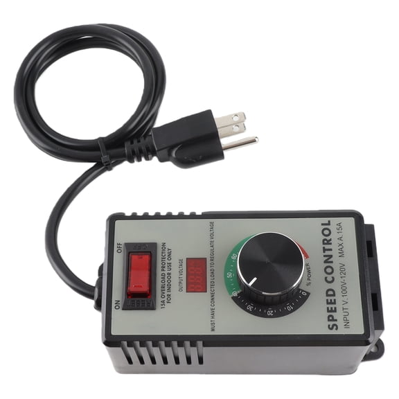 GONCON 4000W High Power Stepless Speed Controller Switch Portable Motor Voltage Regulator for Angle Grinder Exhaust Fans Tungsten Filament Bulbs (5.9 inches / 15 cm Length)