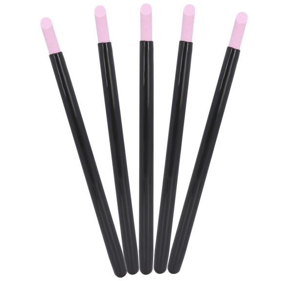 GONCON 5 Pieces Nail Art Quartz Stone Polishing Pen Set, Professional Exfoliating Cuticle Pusher & Manicure Grinding Rod, Reusable Stick Tools for Shaping Buffing (5.3 inches / 13.5 cm) Multicolor