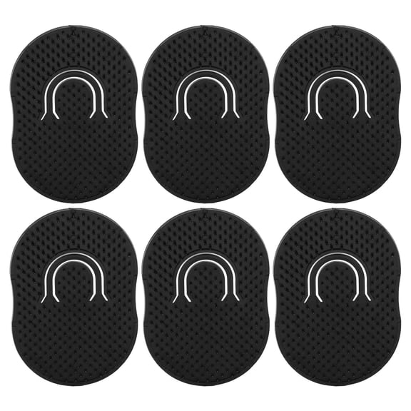 GONCON 6pcs Pocket Palm Combs Portable Lightweight Handheld Massager Hair Brush Comb for Men Dual Design Face Beard Cleaning Scalp Massage Brush 6-Pack Black 4.3 in / 11.00 cm Long