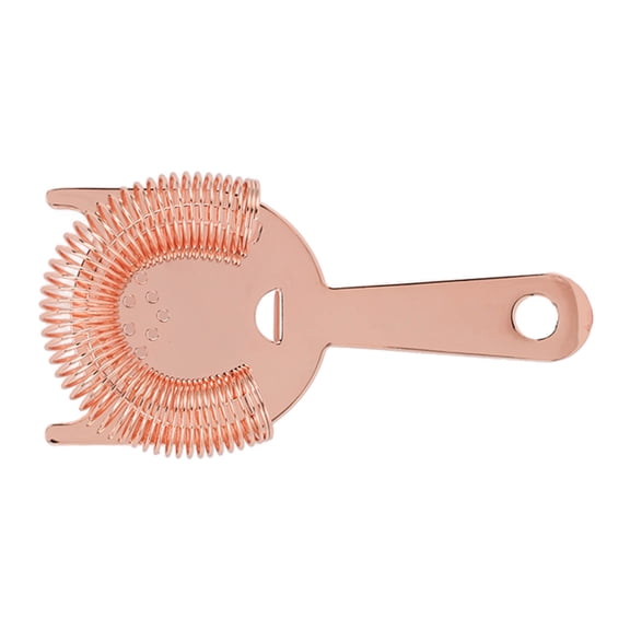 GONCON Bar Cocktail Strainer Stainless Steel with Wire Spring Ice Filtering Versatile Bar Tool for Drink Home Bartenders Rose Gold (6.5 inches / 16.5 cm)