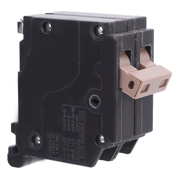 GONCON CH Circuit Breaker 2 Pole 30A 3/4 Inch Plug On Molded Case Circuit Breaker for Standard Load Center 10 KAIC 120/240VAC Thermal Magnetic Protection