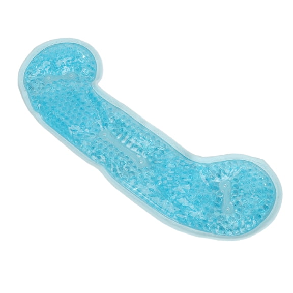 GONCON Gel Ice Pack for Injuries Head Ice Pack with Strap Hot Cold Compress PVC Kid Adult Heating Cooling Pad for Headache Relief Blue 11x5.1 Inches / 28.0x13.0 cm