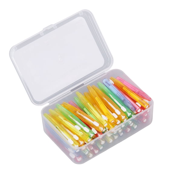 GONCON Interdental Brush Floss Orthodontic Toothpick Cleaner for Teeth Cleaning, Assorted, 60 Count (2.17 in / 55mm)