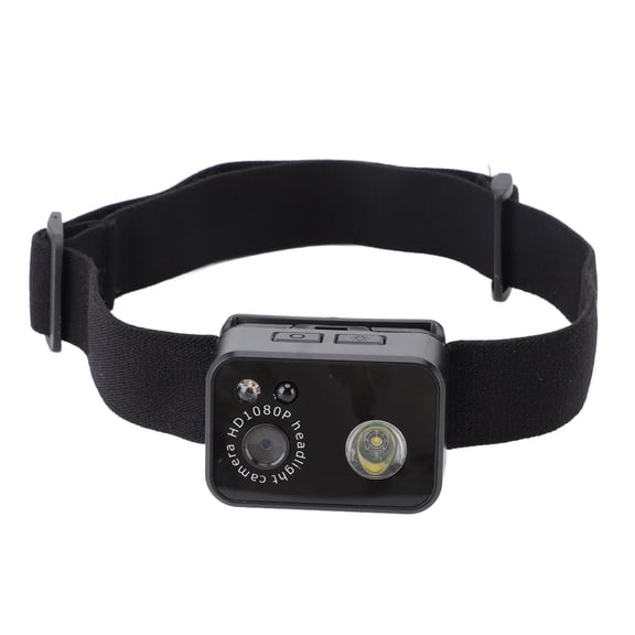 GONCON LED Headlamp Wearable Camera 1080P HD 2MP Action Camera with 3W Light 1000mAh Battery Smart Sensor & Headband for Night Outdoor Adventure Inspections
