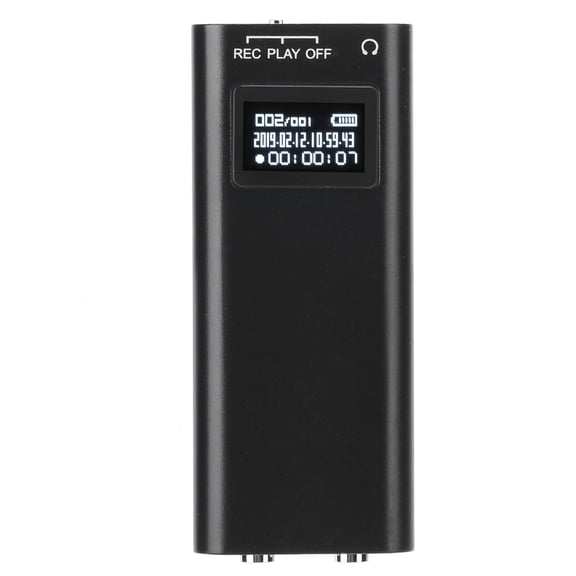 GONCON Q25 Mini Portable Digital Voice Recorder MP3 Player and Ultimate Audio Sound Recording Device for Meetings Lectures and Interviews, 32GB Aluminium Alloy Shell (32GB / 0.28 oz)