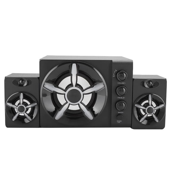 GONCON SADA D-215 Desktop Computer Speaker 2.1 Stereo Subwoofer with Bluetooth 5.0 Heavy Bass Sound System for PC Laptop Mobile Phones Tablets Clear Acoustic Audio, 11.8x9.1x7.1 In / 30x23x18 cm