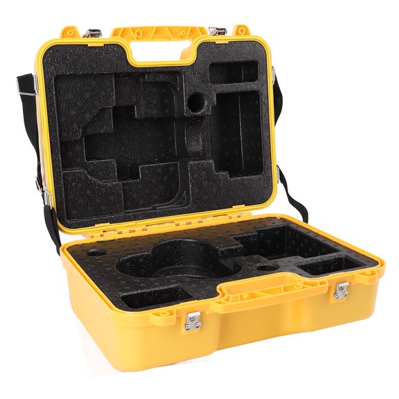 GONCON Surveying Instrument Carrying Case Yellow Protective Heavy Duty Level Theodolite Total Station Prism Set Storage Organizer Box HC-PS01 Premium Impact Resistant Hard Shell Carrier