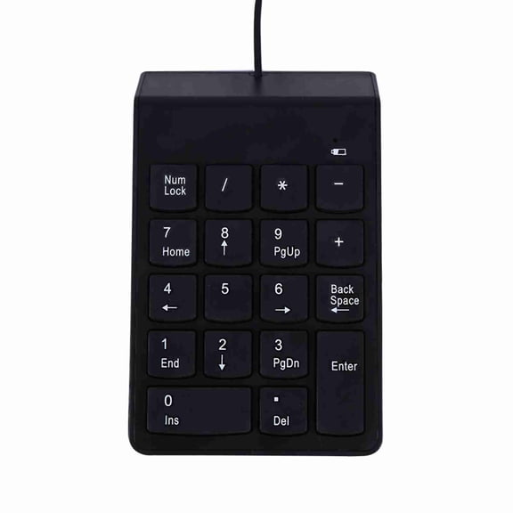 GONCON USB Wired Numeric Keypad Mini Number Pad 18 Keys Portable Keyboard for Laptop Desktop PC, Black (5.4 inches / 13.7 cm)
