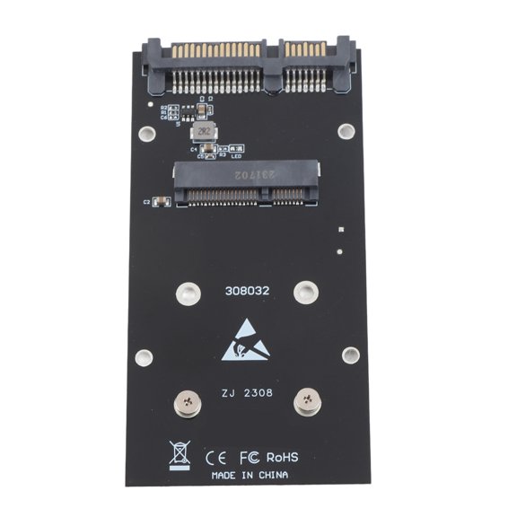 GONCON mSATA to SATA III Adapter 6Gbps Fast Transfer Mass Storage Interface PCB Converter Card with SATA Interface for Desktop Computer SSD (9.0x6.0 inches / 22.8x15.2 cm)