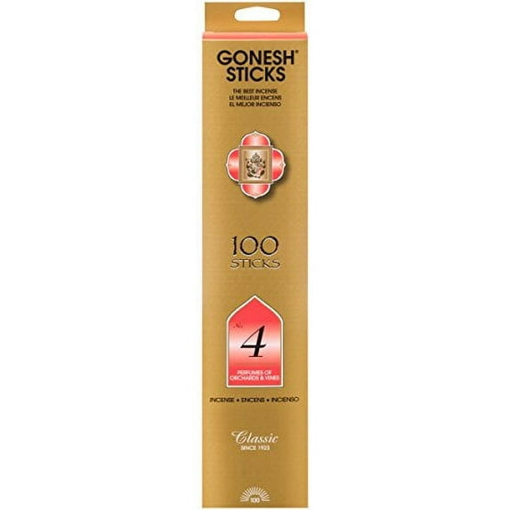 GONESH GOLD INCENSE 100 - STICK PACK #4