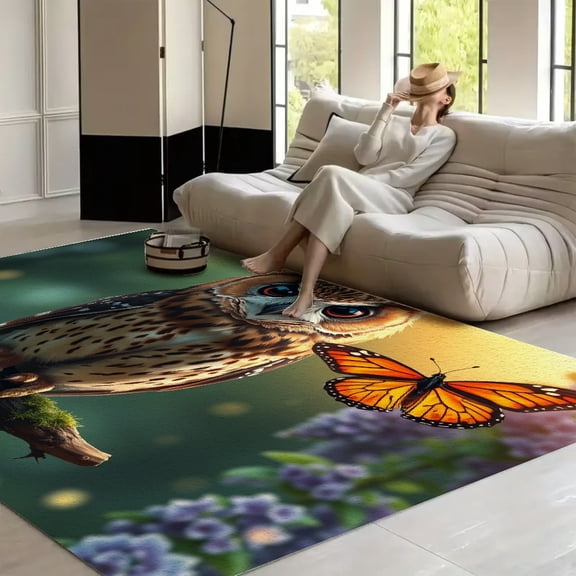 GONGXIFACAI Twilight Elf Whispers   bedroom living room home decoration gift office mat    Washable Area Rug for Living Room, Non Slip Large Decor Carpet for Bedroom Dining Office