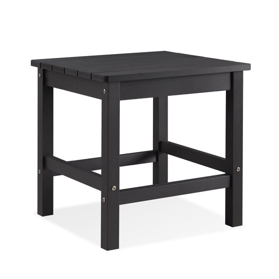 GONICHA 19.65" Outdoor Side Table,Weather Resistant Poly Lumber Adirondack Patio Side Table,Black