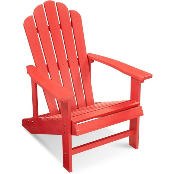 GONICHA Adirondack Chair,All-Weather Poly Lumber Fire Pit Chair for Patio Garden,Red