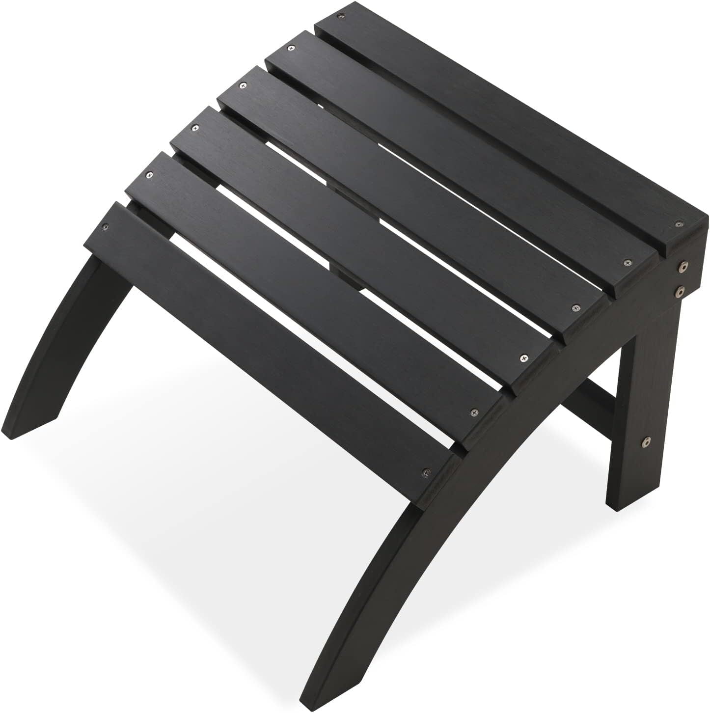 GONICHA Outdoor Adirondack Ottoman,Adirondack Footstool for Adirondack Chair Weather Resistant Foot Rest,Black