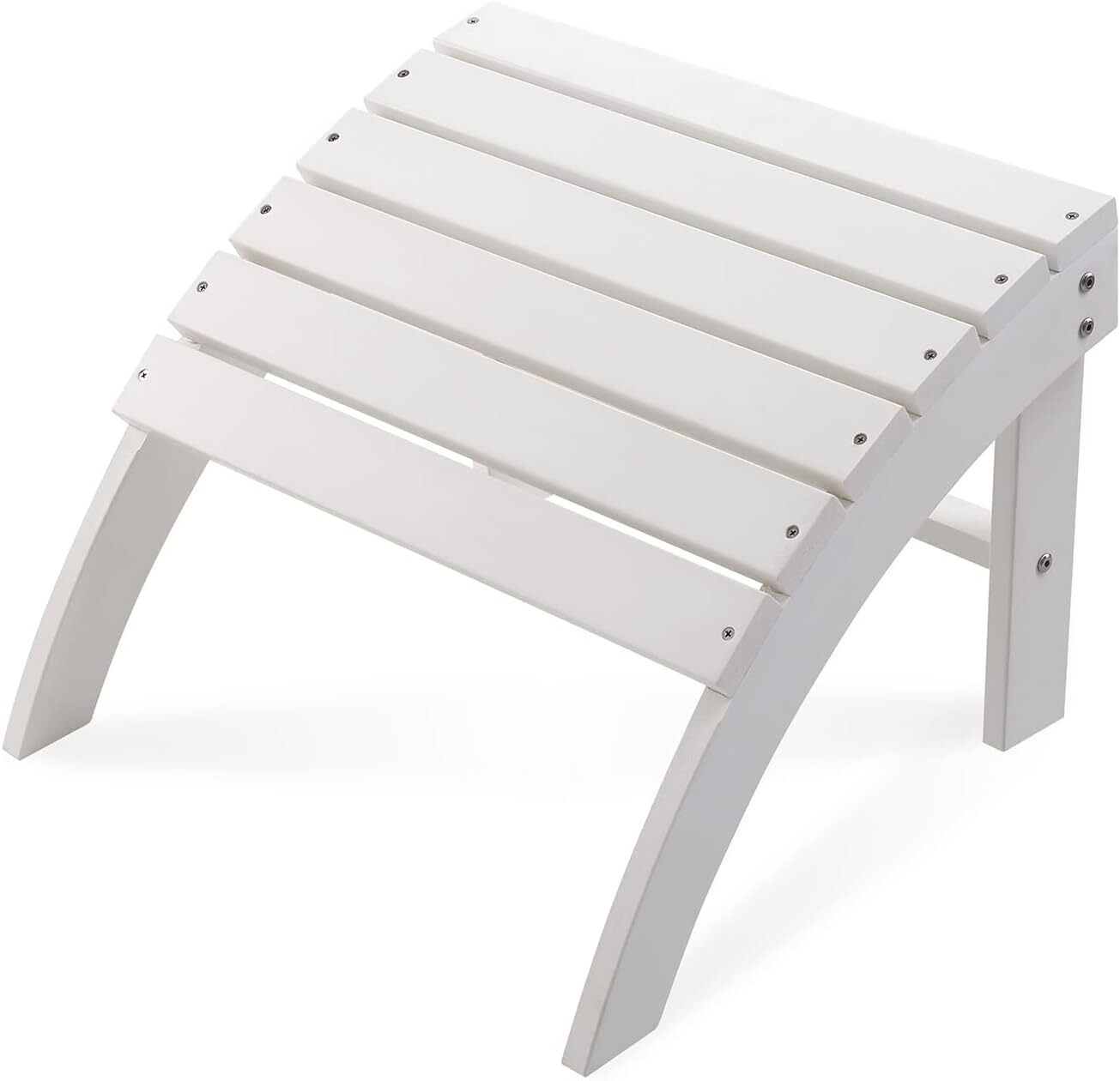 GONICHA Outdoor Adirondack Ottoman,Adirondack Footstool for Adirondack Chair Weather Resistant Foot Rest,White