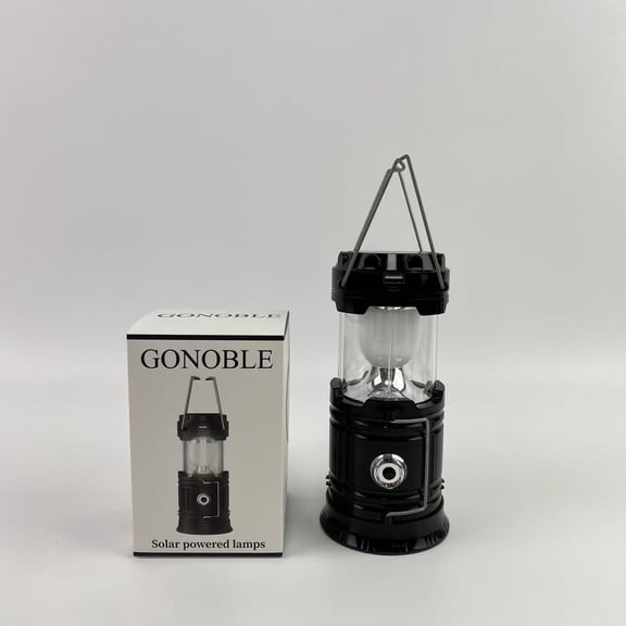 GONOBLE Solar powered lamps,Solar Lantern Flashlights Charging for Phone, USB Rechargeable Led Camping Lantern, Collapsible & Portable for Emergency