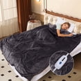 thumbnail image 1 of GONUES Electric Blanket 72"x 84" Full Size Soft Warm Flannel Fast Heating Blanket, 4 Fast Heating Levels & 10H Auto off-Dark Grey, 1 of 7