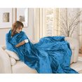 thumbnail interactive-video image 1 of GONUES Electric Throw Blanket 50"x 60" Soft Flanne with 4 Heating Levels & 3 Hours Auto Shut off, Machine Washable - Blue, 1 of 8