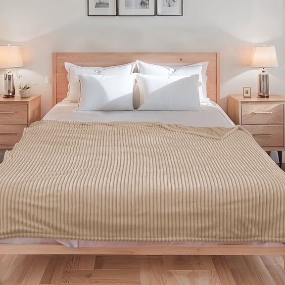 GONUES Heated Electric Blanket Queen Size 84"x90"-10 Heat Settings & 1-12 Hours Auto-off, Soft Warm Flannel Fast Heating Blanketfor Bed, Sofa&Office, Machine Washable- Camel