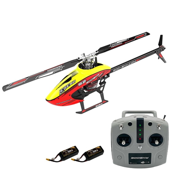 GOO--SKY S2 RC Helicopter 6CH 3D Stunt Flight Dual Brushless Direct Drive Motor Aircraft Model with Stable Gyro RTF Hobby Toy for Adults & Advanced Pilots