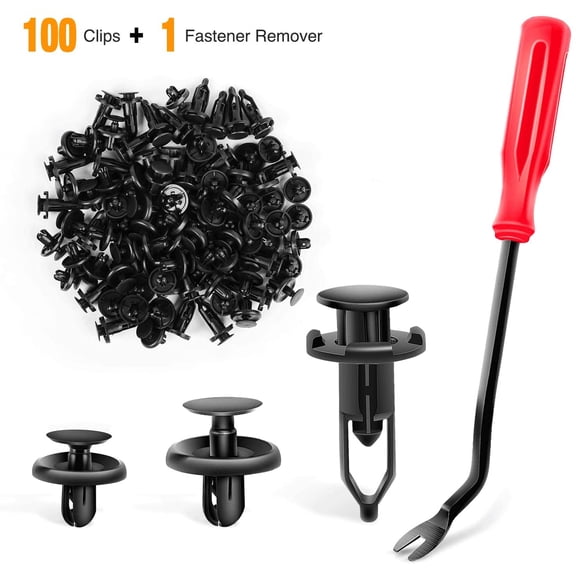 GOOACC 100PCS 6.5mm 7mm 9mm Compatible with Toyota Push Type Retainer 90467-10183,Engine Under Cover Push-Type Retainer for Lexus&Toyota Clips 90467-07201,for Toyota 52161-02020 Bonus Fastener Remover