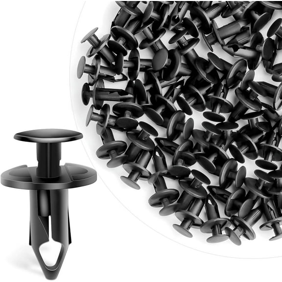 GOOACC 100Pcs Nylon Bumper Fastener Rivet Clips 8mm Replacement for GM #21030249, Ford #N807389S VW Auto Push Pin Rivets Automotive Furniture Assembly Expansion Screws Kit