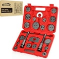 thumbnail image 1 of GOOACC 22pcs Disc Brake Caliper Compression Tool Set, Caliper Piston Compressor Tool for Brake Pad Replacement Reset Heavy Duty Brake Tools Brake Caliper Piston Rewind Tool Caliper Press Tool Kit,Red, 1 of 7