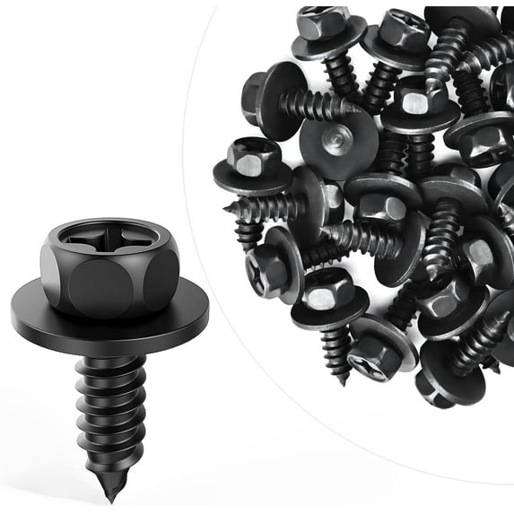 GOOACC 25Pcs Front Fender Liner Screws Bumper Cover Splash Shield Mud Guard Screw Replacement for Toyota Avalon Camry Corolla Scion Lexus, OEM:#90159-60498