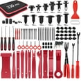 thumbnail image 1 of GOOACC 330Pcs Trim Removal Tool, Auto Push Pin Bumper Retainer Clip Set Fastener Terminal Remover Tool Adhesive Cable Clips Pry Kit Car Panel Radio Removal Auto Clip Pliers, Red, 1 of 10
